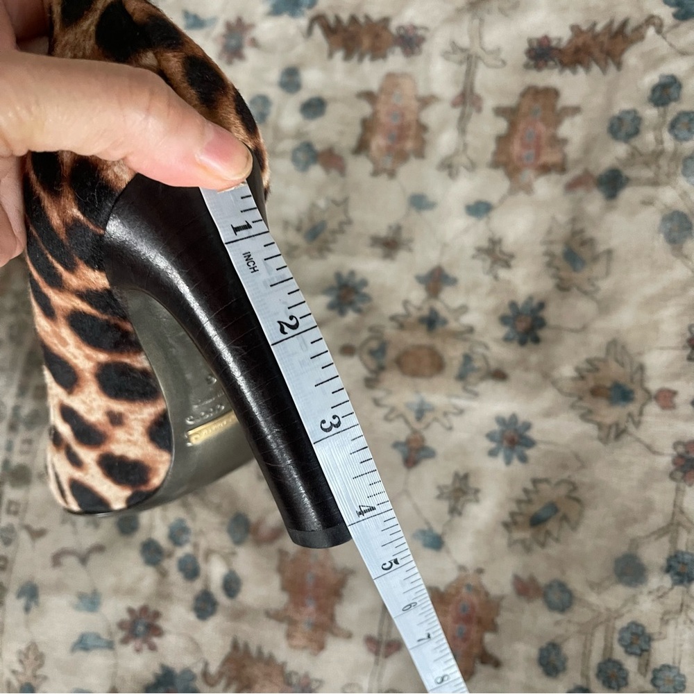 Dolce & Gabbana Y2K 2000’s Leopard Print Pony Chepardo Square Toe Heels - Picture 9 of 14